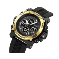 Ψηφιακό/αναλογικό ρολόι χειρός – Skmei - 2065 - Gold/Black